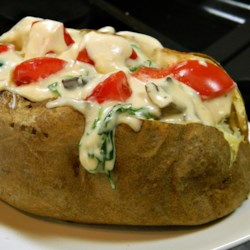 Stuffed Alfredo Baked Potatoes Recipe