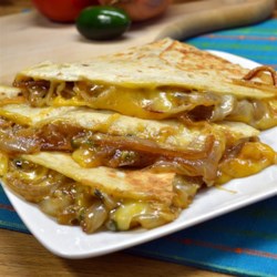 Caramelized Onion and Jalapeno Quesadillas Recipe