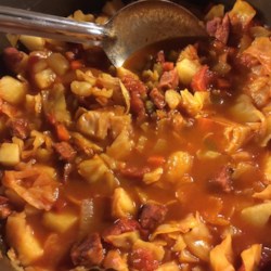 Cabbage and Smoked Sausage Soup