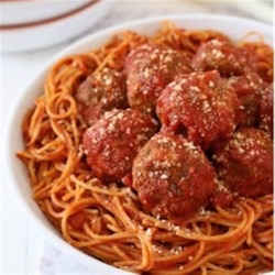 Mama's Best Ever Spaghetti and Mozzarella Meatballs