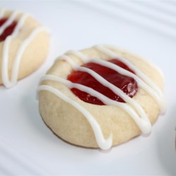 Raspberry and Almond Shortbread Thumbprints