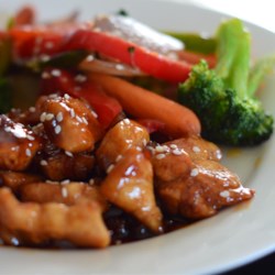 Sweet, Sticky and Spicy Chicken Recipe and Video - This delicious dish uses skinless boneless chicken breasts cooked in a gingery, spicy, soy  sauce. It's great as an appetizer or as a main dish served with rice and a veggie.