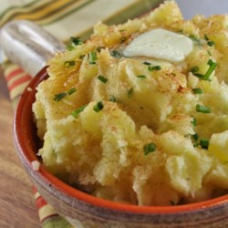 boiled potatoes with chives