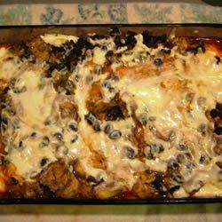 Layered Chicken and Black Bean Enchilada Casserole Photos ...