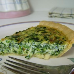 What are some recipes for simple spinach quiche?