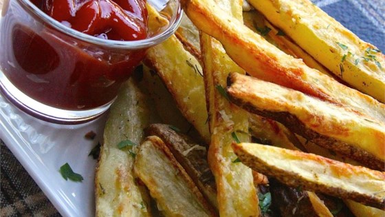 Oven Baked Garlic and Parmesan Fries Recipe