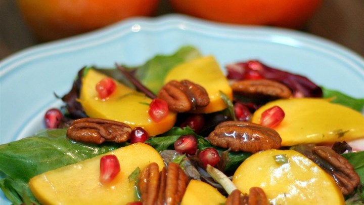 Persimmon and Pomegranate Salad