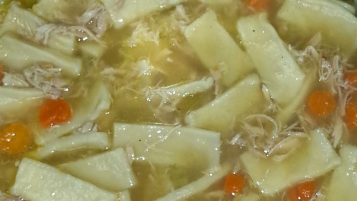 Grandma's Chicken Soup with Homemade Noodles