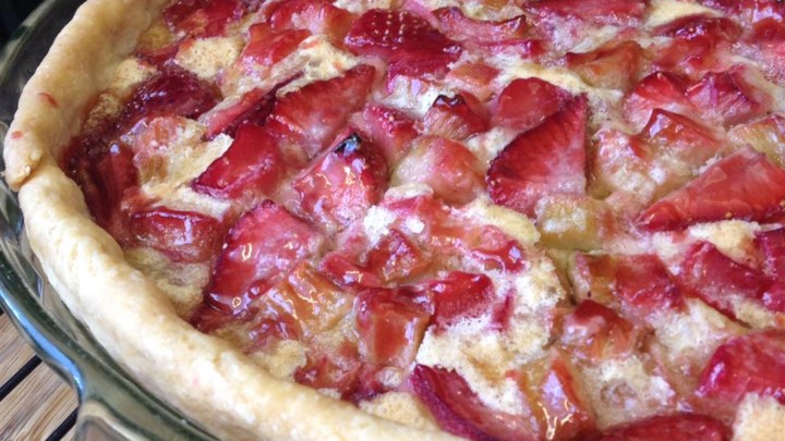 Strawberry Rhubarb Custard Pie Recipe - Allrecipes.com