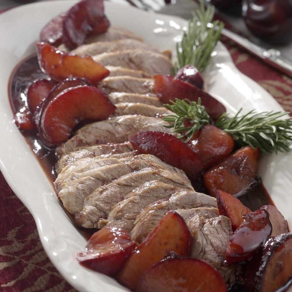 Pork Tenderloin with Roasted Plums & Rosemary Recipe EatingWell