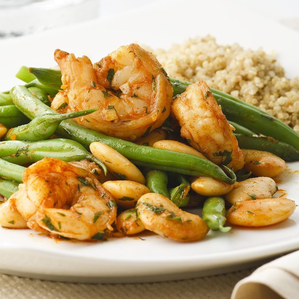 Paprika Shrimp & Green Bean Saute