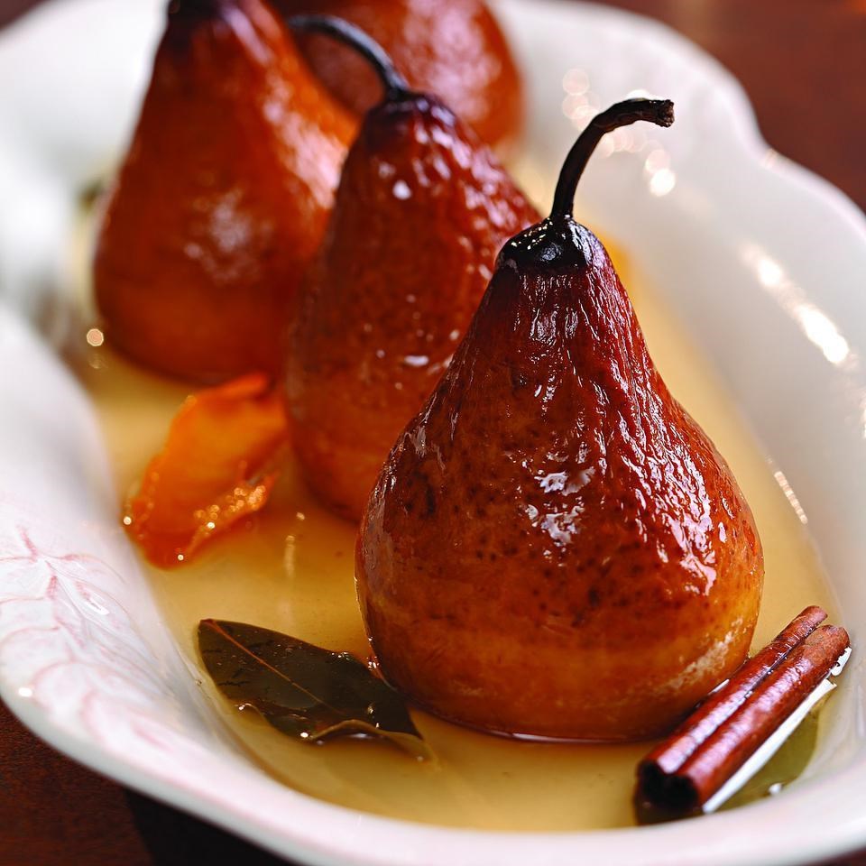 Riesling Baked Pears Recipe Eatingwell 