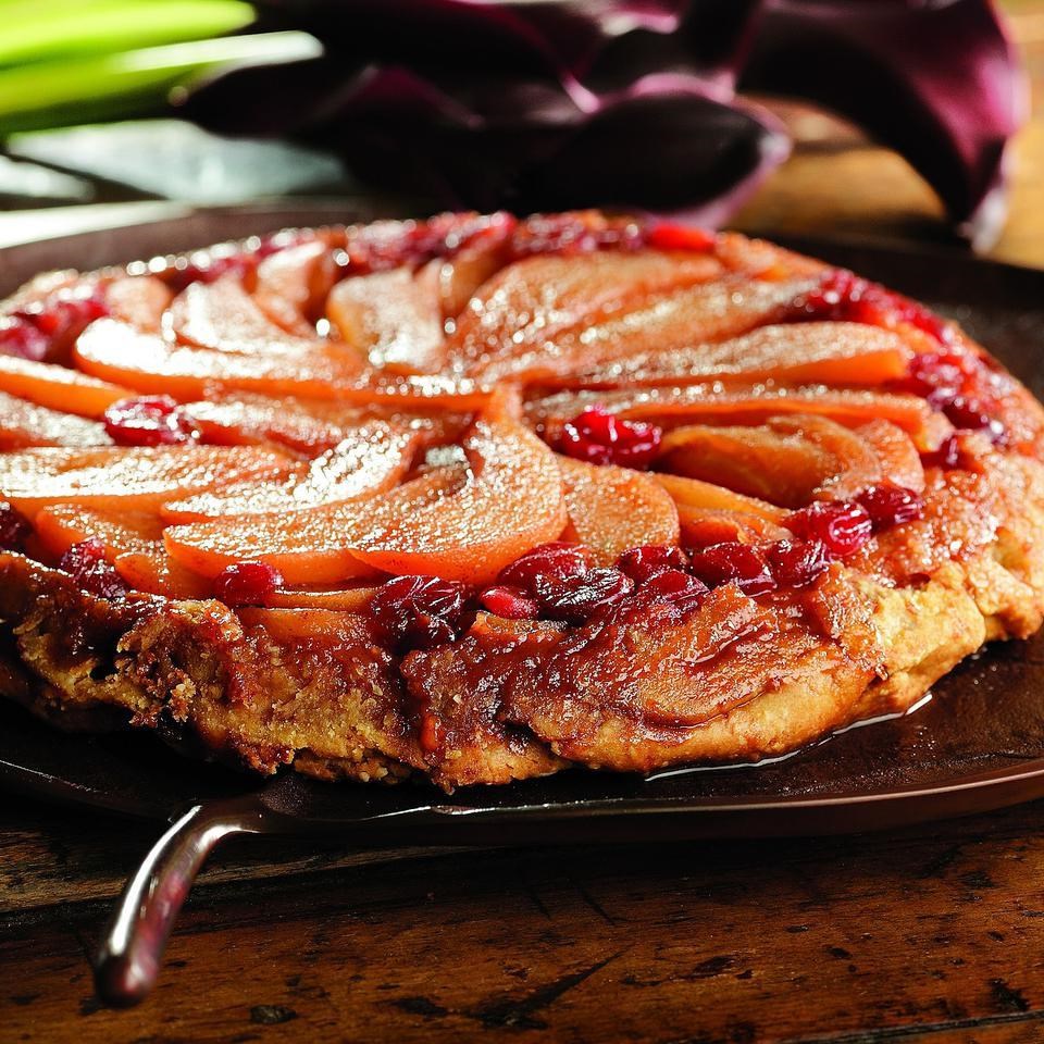 Pear, Apple &amp; Cranberry Tarte Tatin Recipe - EatingWell