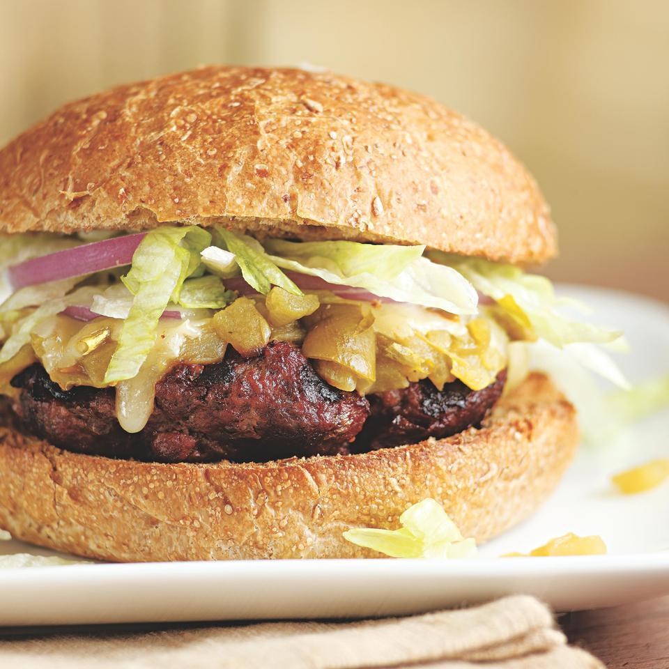 Green Chile Bison Burger Recipe - EatingWell