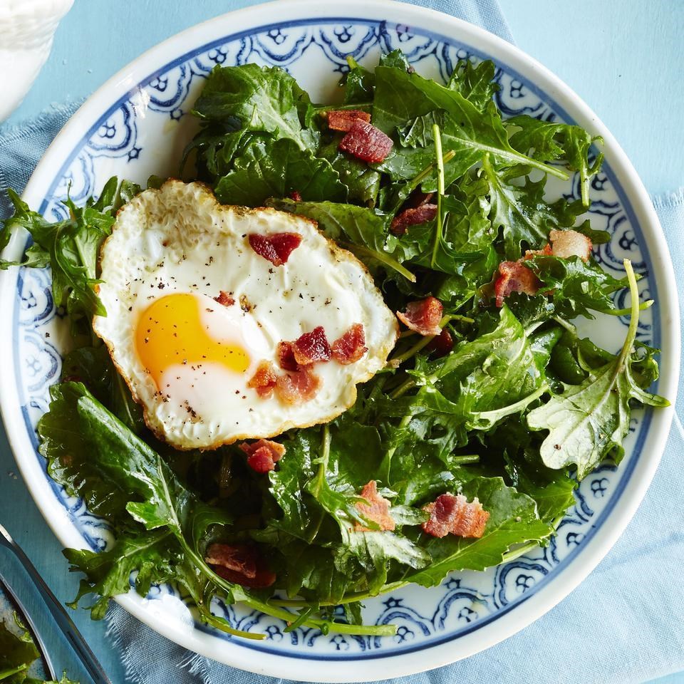 Baby Kale Breakfast Salad with Bacon & Egg Recipe EatingWell