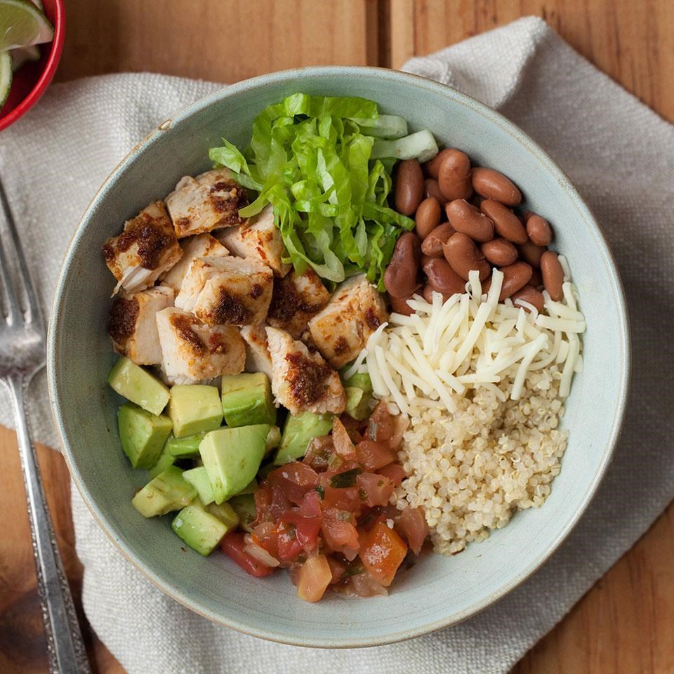 Chipotle Chicken Quinoa Burrito Bowl Recipe - EatingWell