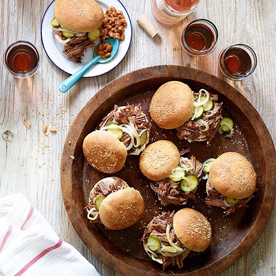 SlowCooker Brisket Sandwiches with Quick Pickles Recipe EatingWell