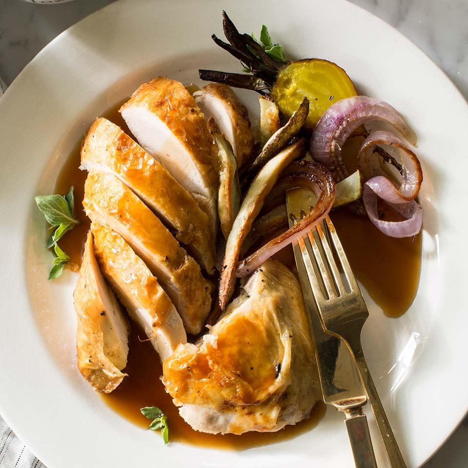 Roasted Chicken With Pan Gravy Recipe Eatingwell 