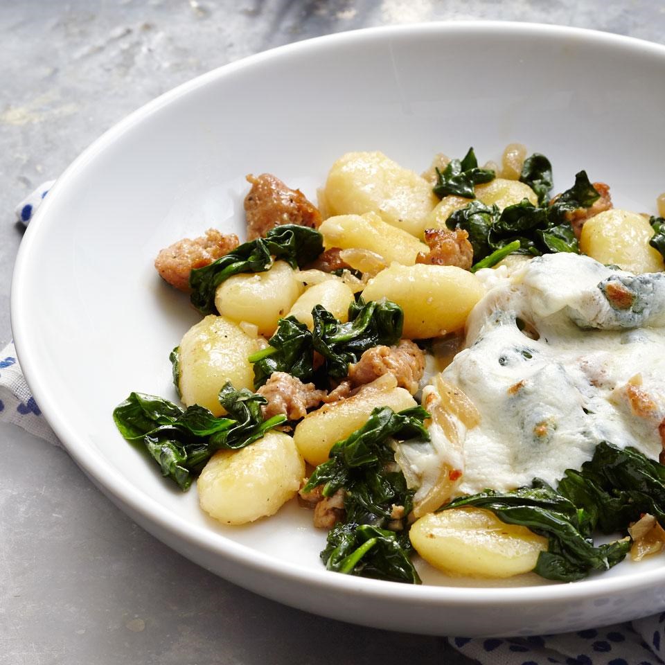 Spinach &amp; Sausage Gnocchi Recipe - EatingWell