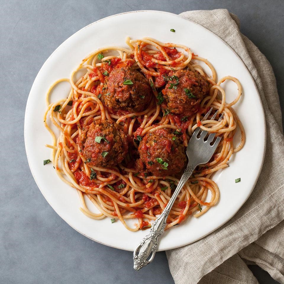 Saucy Vegetarian Meatballs Recipe - EatingWell