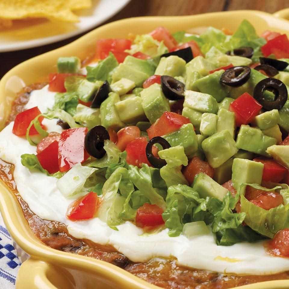 bean dip layered