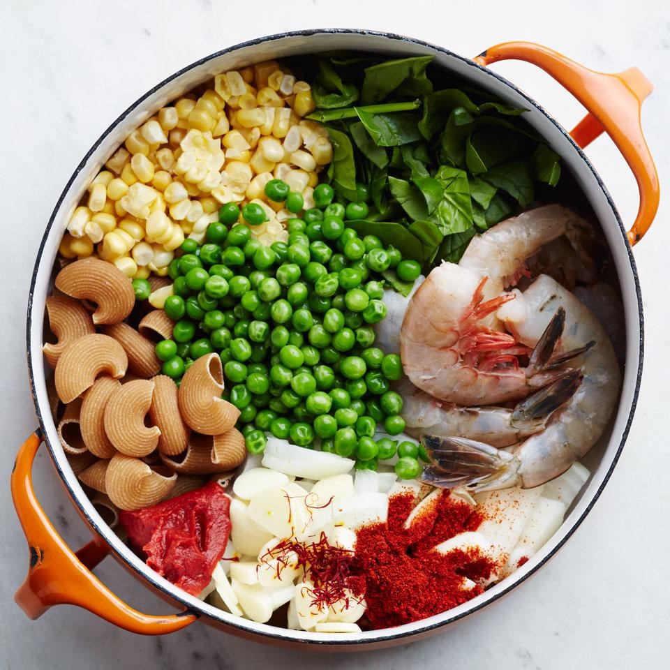 Smoky Shrimp, Corn &amp; Pea One-Pot Pasta Recipe - EatingWell