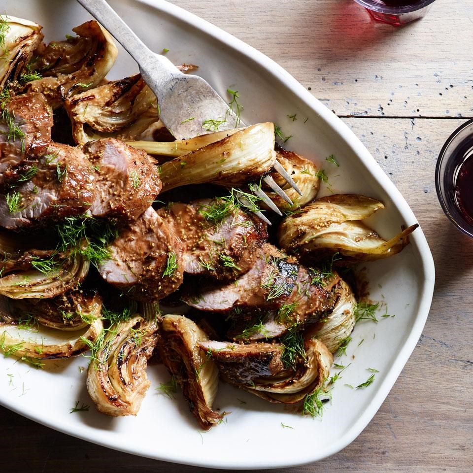 Fennel Pollen & BalsamicGlazed Pork Tenderloin with Braised Fennel