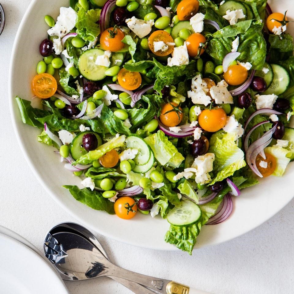 Greek Salad with Edamame Recipe - EatingWell