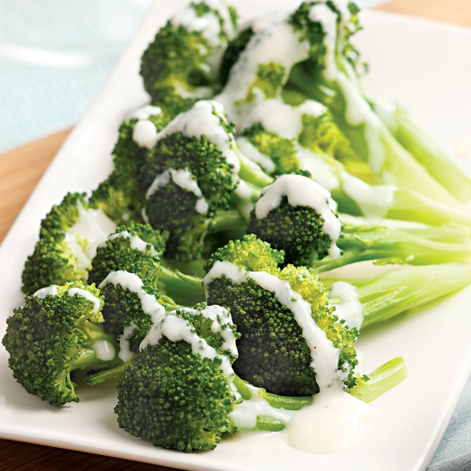 Broccoli with Creamy Parmesan Sauce Recipe - EatingWell