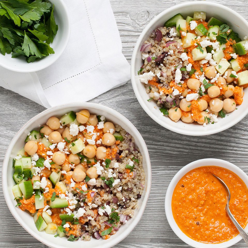 Mediterranean Chickpea Quinoa Bowl Recipe Eatingwell