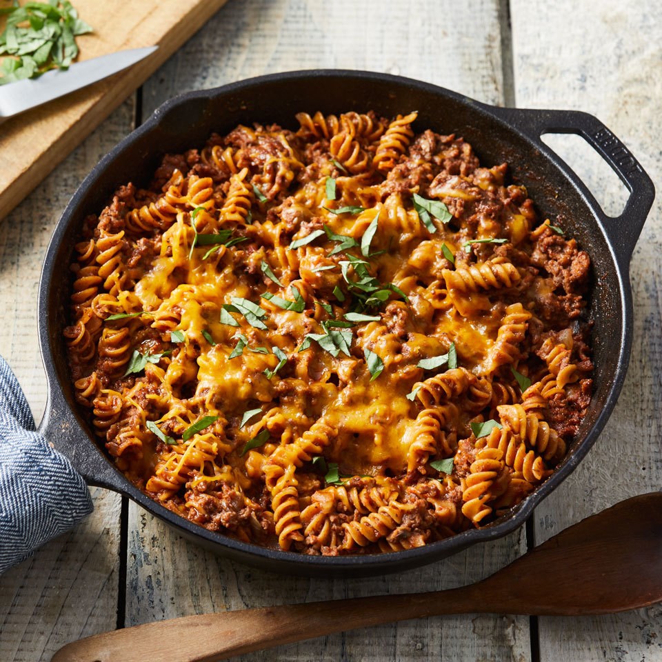 Ground Beef & Pasta Skillet Recipe - EatingWell