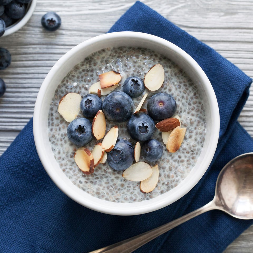 Blueberry Almond Chia Pudding