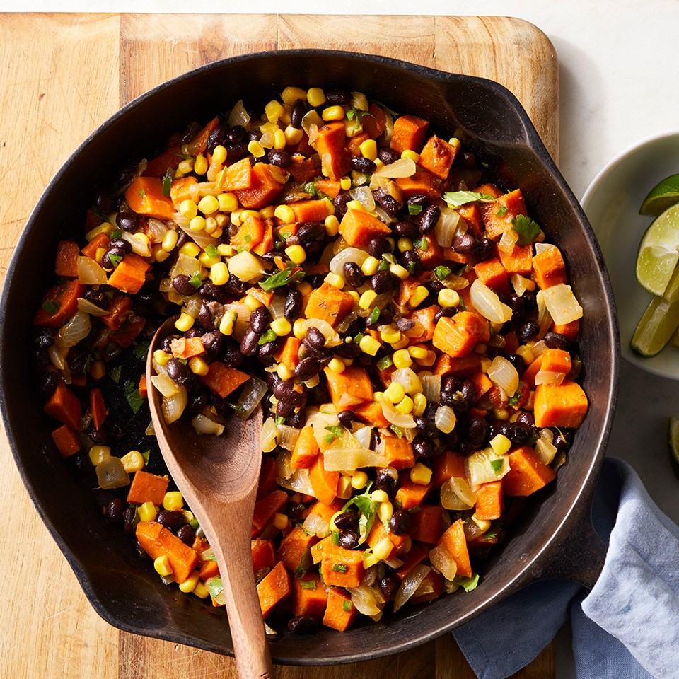 Sweet Potato, Corn & Black Bean Hash Recipe EatingWell