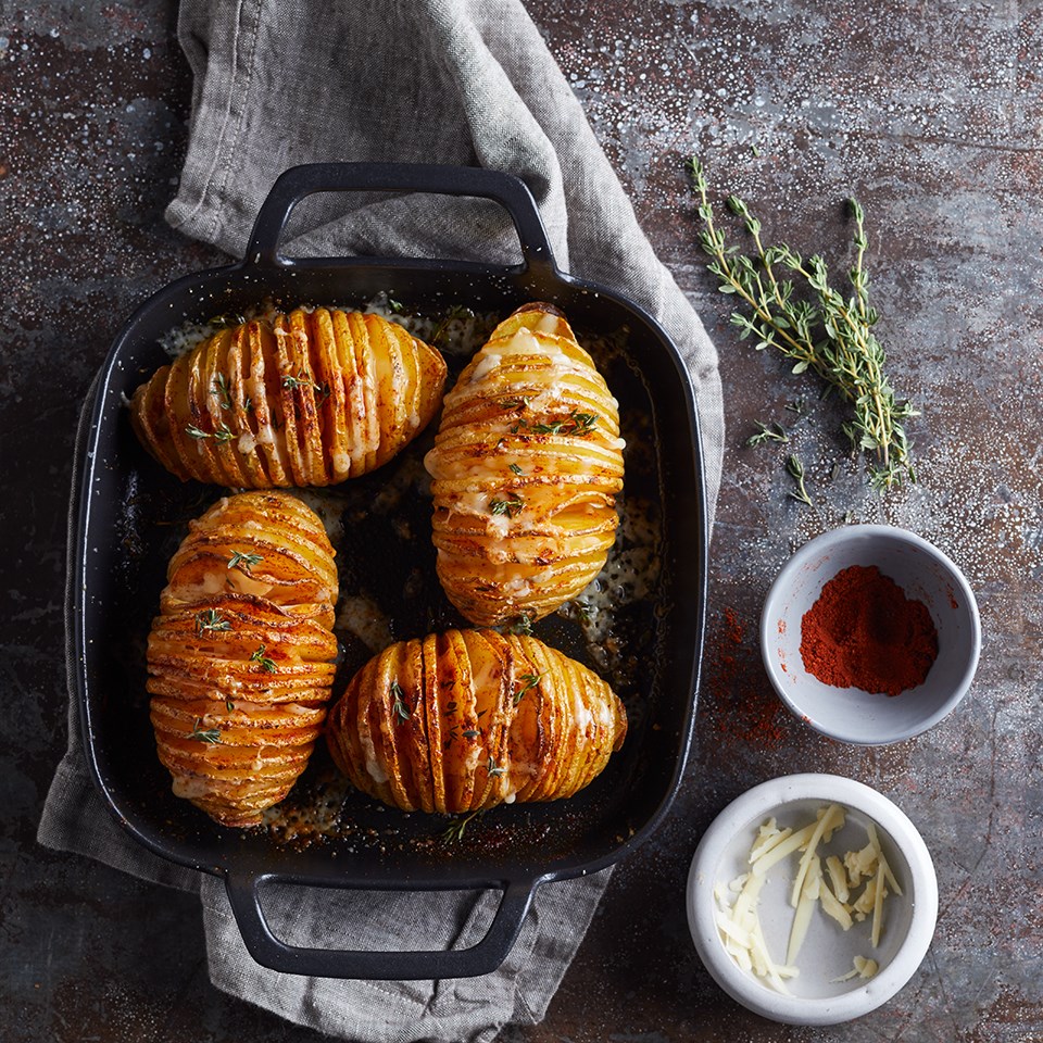 Hasselback Potatoes with Cheese Recipe EatingWell