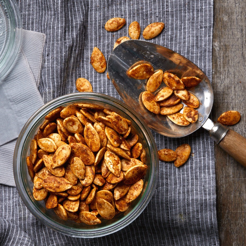 Spicy Chile Roasted Pumpkin Seeds Recipe EatingWell