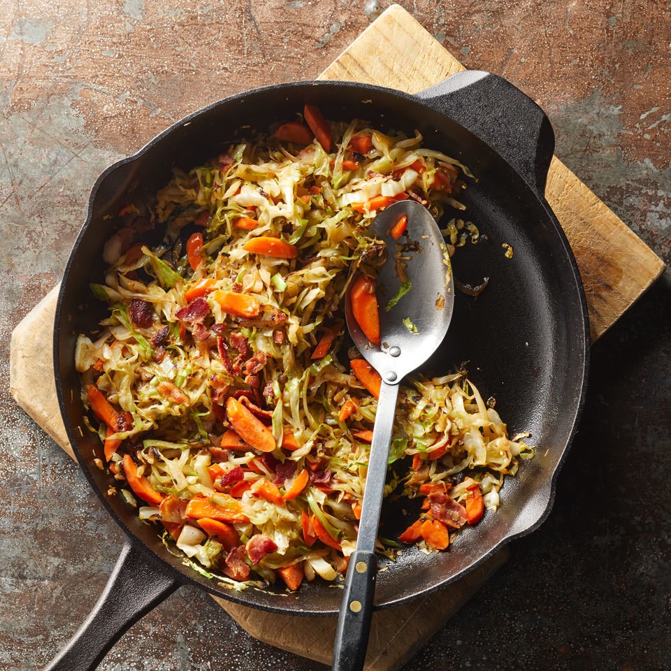 Pan-Fried Cabbage with Bacon & Shallot Recipe - EatingWell