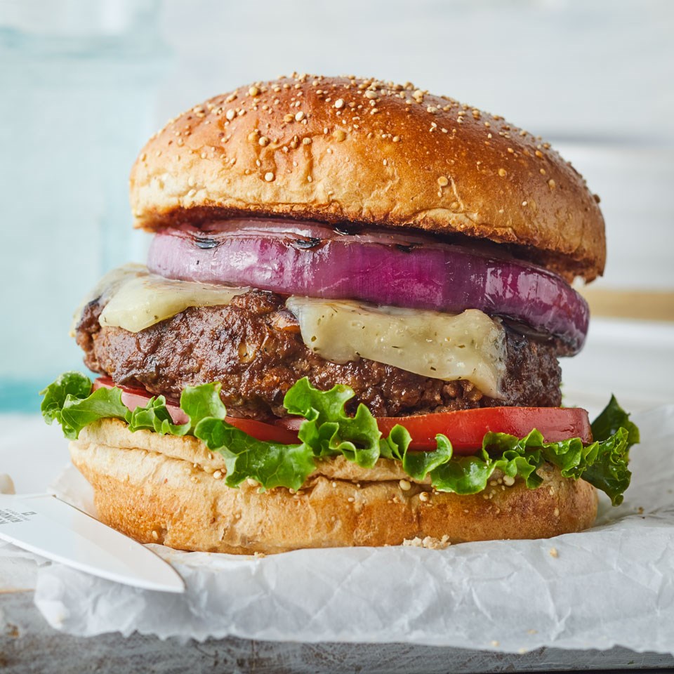 Grilled Bison Mushroom Burgers Recipe Eatingwell