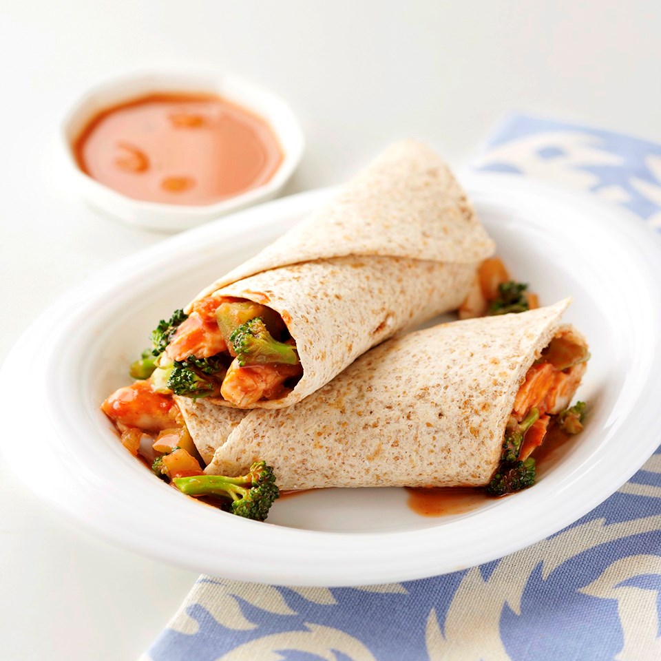 Moo Shu Chicken Wraps Recipe - EatingWell