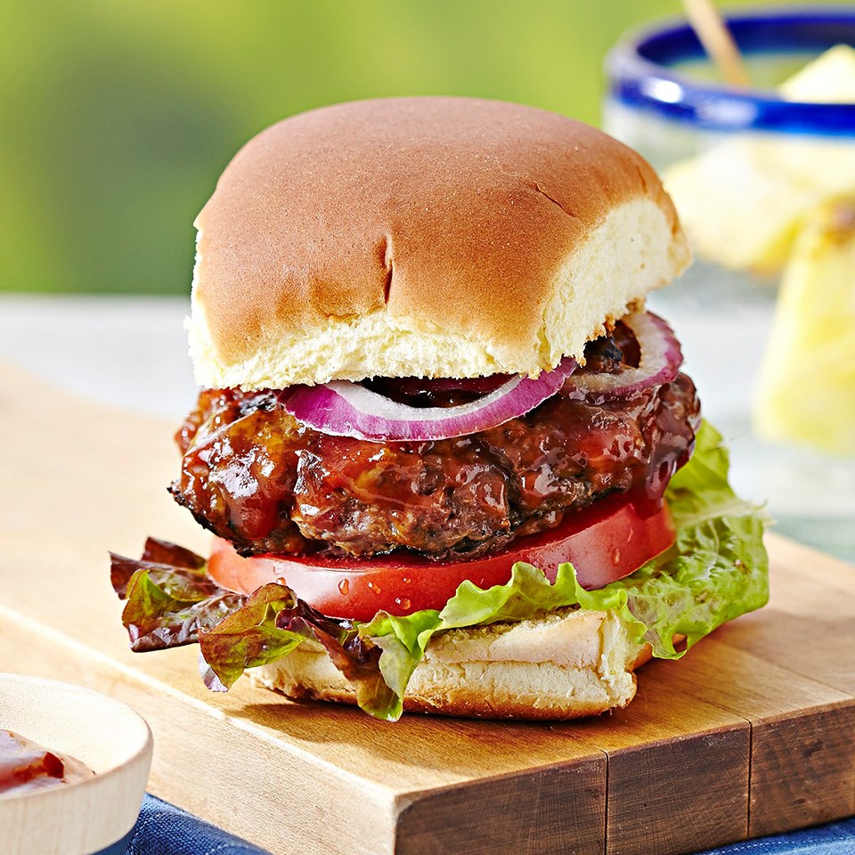 Pineapple-Bacon Barbecue Burgers Recipe - EatingWell