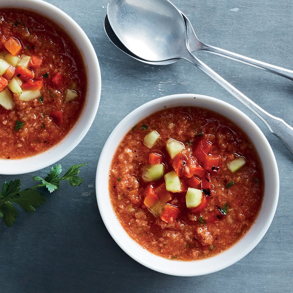 Grilled Tomato Gazpacho Recipe - EatingWell