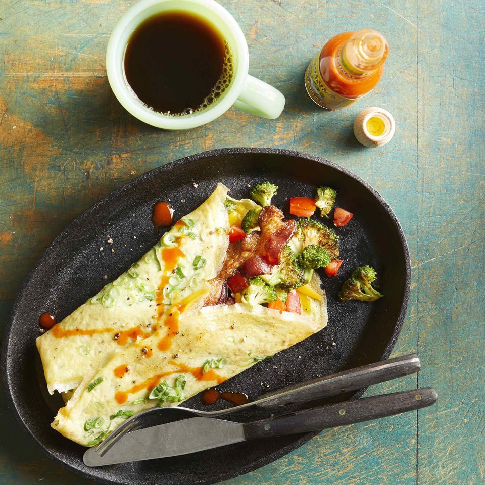 Low-Carb Bacon & Broccoli Egg Burrito