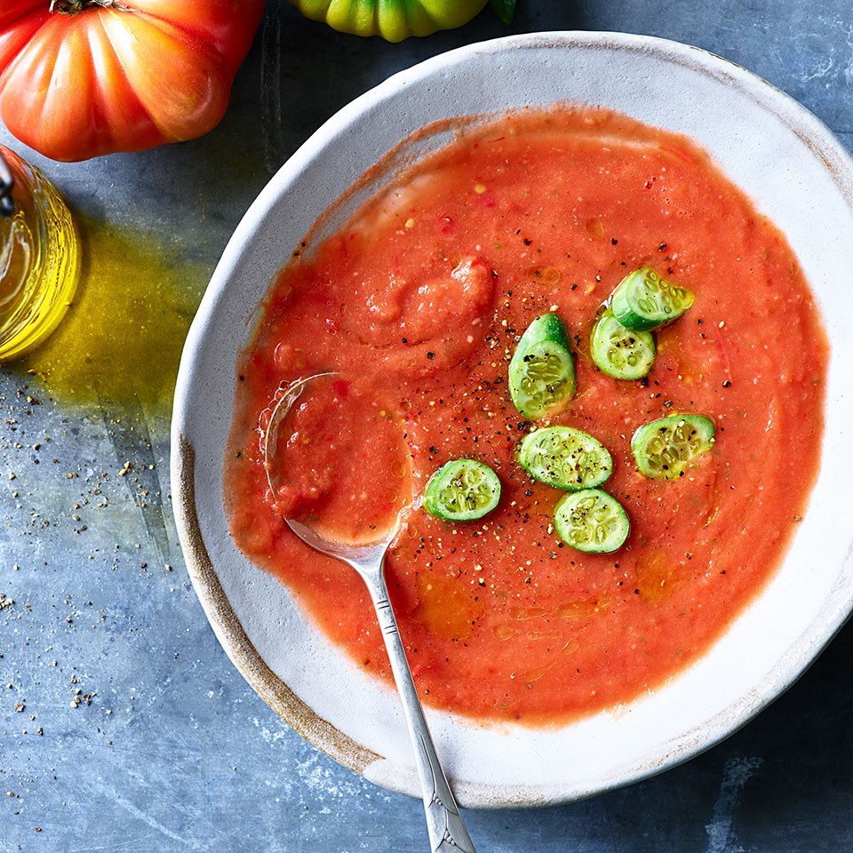 Summer Tomato Gazpacho Recipe - EatingWell