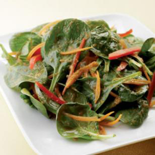 Spinach Salad with Japanese Ginger Dressing