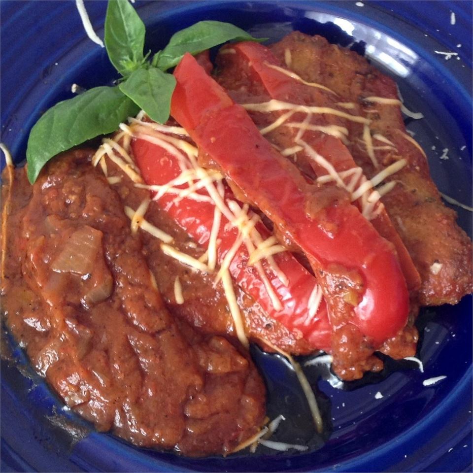 Veal Scallopini in a Sweet Red Pepper Sauce Recipe Allrecipes