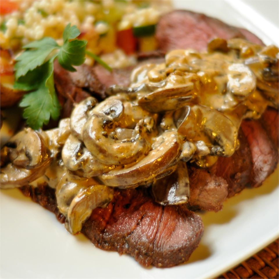 Flat Iron Steak with Mushroom Sauce image