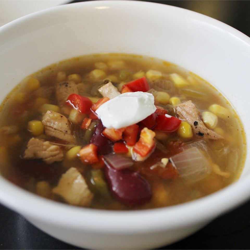 Southwest Black Bean Chicken Soup image