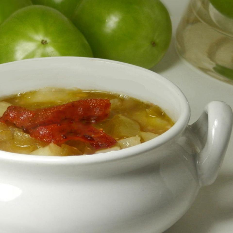 Green Tomato and Bacon Soup image