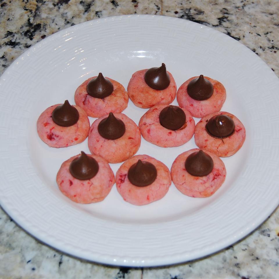 Chocolate Cherry Kiss Cookies image