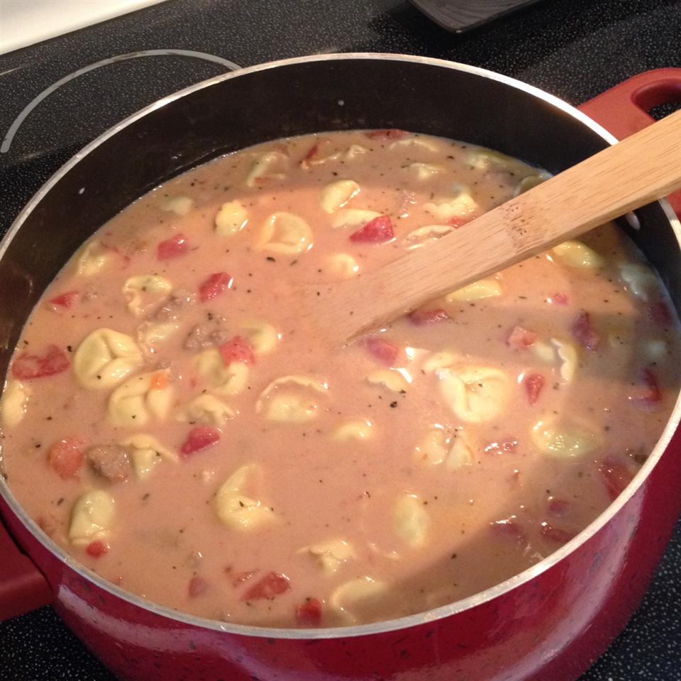 Mom S Creamy Tortellini Tomato Soup Recipe Allrecipes