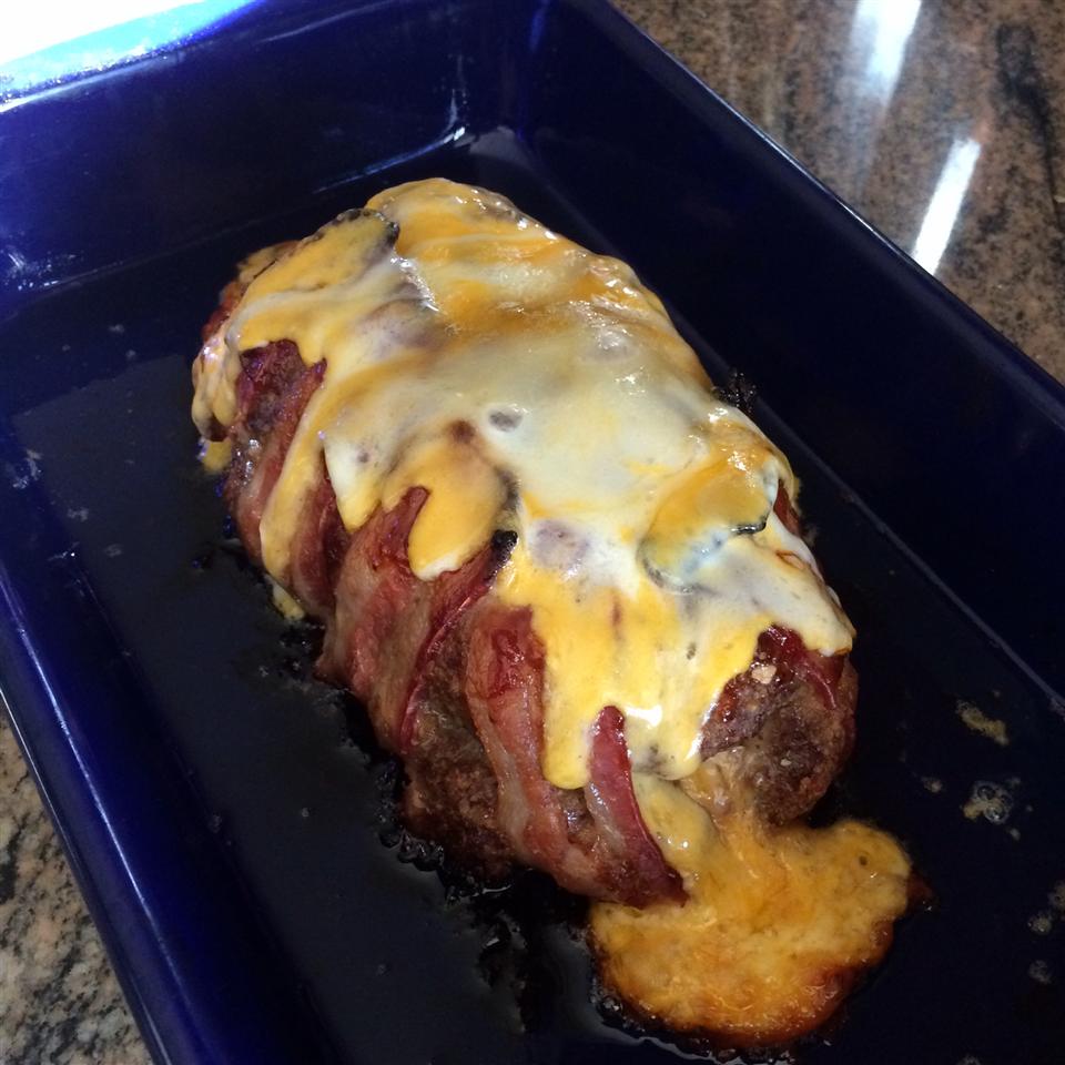Dad's Cheesy Bacon Wrapped Meat Loaf_image